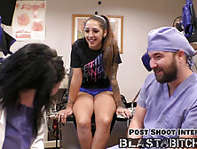 Stefania Mafra gets a facial after a hot oral session