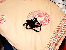 Hot stepmom gets very dirty and touches her wet pussy and squirts on her stepson's bed