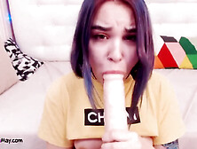 Sucking and Play Pussy Big Sex Toy during WebCam