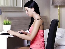 Dirty whore Andrea C gets squeezed and teased