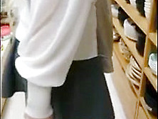 Sexy creamy panties in public