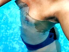 Public Masturbate in a Friend's Pool