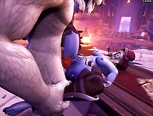 A Humongous Warrior with a Giant Meat Mounts a Juicy Elf | Warcraft Porn