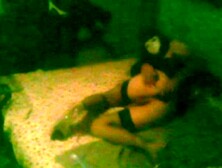 Masked Vikki in blue