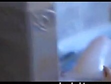 Big breasts and hairy pussy in bath