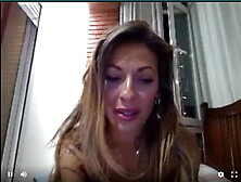 Cam Lady Naomi Burning mounts herself and eats her sperm