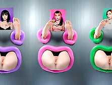 Gloryhole Fucking Three Assholes Through a Wall,  Fucking Three Girls