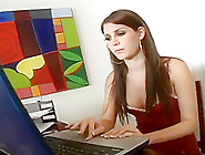 Eager Tart Jenni Lee Banged Over Table