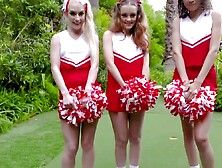 Young Cheerleader Besties Eating Cum After Pov Foursome Sex