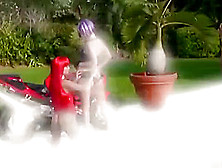 Charming breasty experienced female Molly Cavalli in beautiful lesbian porn video out of the house