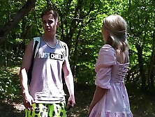 Outdoor Adventure - Sassy Blonde Loves Masturbating In The Woods So Random Strangers Can Catch Her