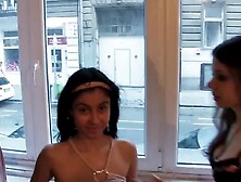 2 good have sex by the window so people could have a fun the view