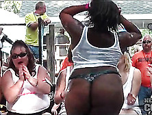 Sexy amateur girls soaked in wet tee shirt contest