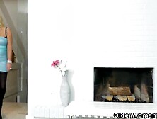 European gilf Ellis Shine is trying to control her drive with frequent masturbation.  Bonus movie scene: Euro gilf Roxana.