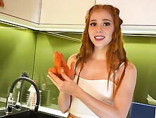 Sexy And Cute Redhead Lya Is A Super Hot Guest Of Leon Lambert To Play Around And Show Her Pussy