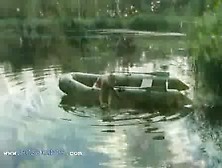 Amateur Irish Natasha In The Boat