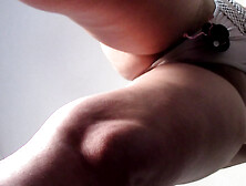 Sexy wife doing housework naked.  Brunette,  hairy pussy,  big ass,  big tits.  Sexy mom massages herself with a vibrator.