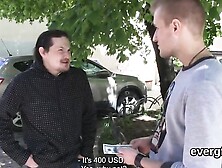 Bankrupt fellow lets hot friend to plow his girlfriend for cash