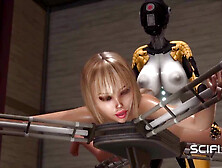 Alien Android Babe Dominates A Young Lady With A Strap-On In Area 51 Secrets