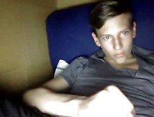 Good-Looking Gay Teen Masturbating In Front Of His Computer