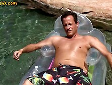 Horny bushy latina cuntdrilled by DILF