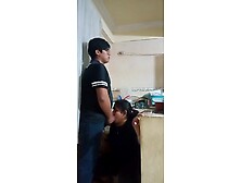 Alone with my maid,  my wife nearly caught us