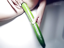 Hot Blonde And The Massive Cucumber