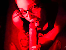 Blowing Daddy's Knob In Red Light