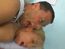 Blonde Teen Slut Gets Banged By Her Doc