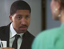 Interracial hardcore scene with India Summer from MIB porn parody