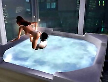 Night sex in the bathroom