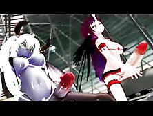 Mmd Futanari Girls Riding Machine