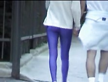 Blue spandex pants caught in the street by hot hunter 03zp