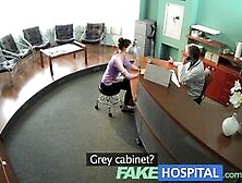 Fakehospital Doctor Faces Sexy Brunette From Insurance Company