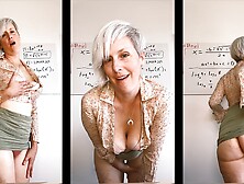 If You Cum then You'll Be Able to Focus on Math - Big Boob School Teacher JOI Countdown