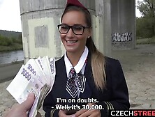 Stewardess Gets Cash for Sex
