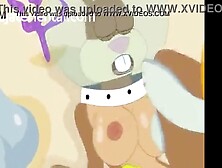 Sandy Screws Patrick, Spongebob, and Squidward
