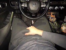 Wanking in public *loud solo hunk groaning in the car with massive indecent jizz flow*