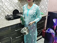 Desi Indian Gigantic Breasts step Mom teaches her StepSon How to fuck in kitchen ( Hindi Audio )