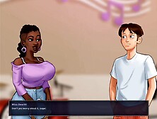 Summertime Saga 0. twenty. 11 part#14 - Cheerful Teacher Rubs her Giant Tits on his Blameless Face