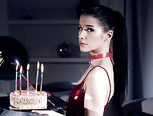 Sophie Weber VR Porn: Unwrapping Her First Threesome - DarkRoomVR