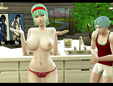 Dragon Ball Porn Epi 08 Bulma step Mother and Wife My step Mom is cooking with very sexy clothes almost Naked and I Fuck her har