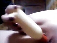 Russian Webcam Girl Anal Play with a Bottle