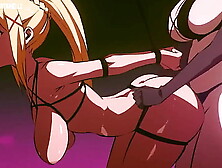 Anime Lezbo dominatrix strapons anal and fills it with cream pie