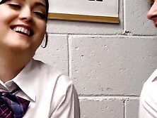 Double Team Pleasure! Hot Blonde Bombshells Share A Hunk's Big Dick - Scene #1