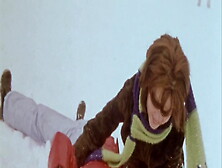 College Girl in Ski Resort