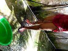 Indian Outdoor Shower Handjob