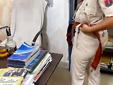 Police women fuck with boyfriend in police station.