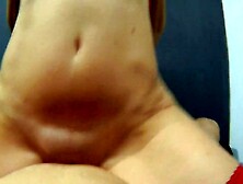 Mom into red satin nightie riding penis pov and gets cummed on butt