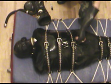 Restrained Rubberslave Is Enjoyed By His Master - Ii